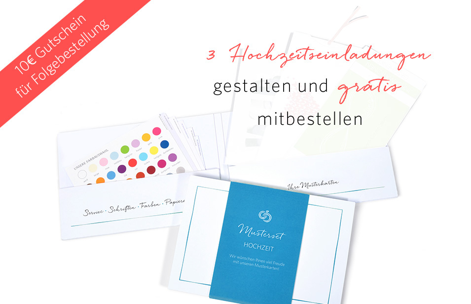 Musterset Hochzeit inklusive 10€ Gutschein